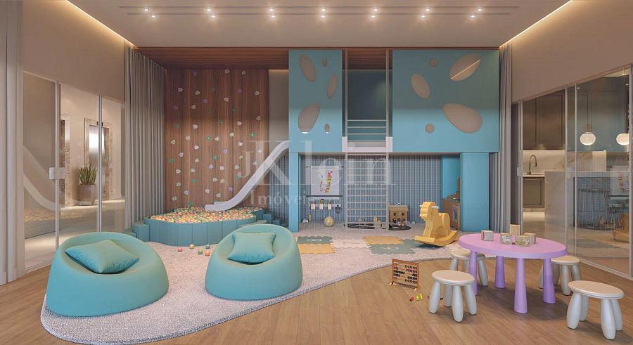 Sala brinquedoteca do empreedimento Ametista Home Club em Meia Praia Itapema