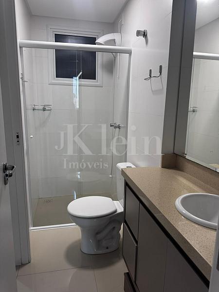 Banheiro do apartamento no SC Marine Residence na Meia Praia em Itapema