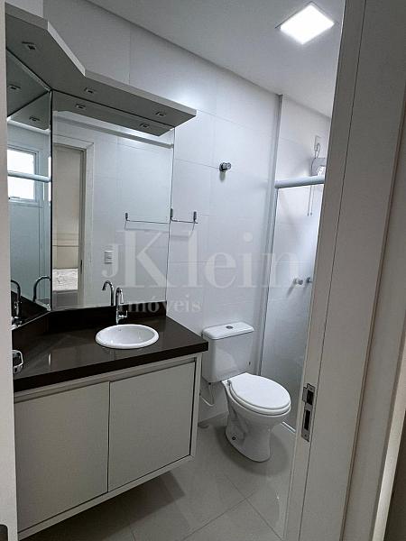 Banheiro do apartamento no SC Marine Residence na Meia Praia em Itapema