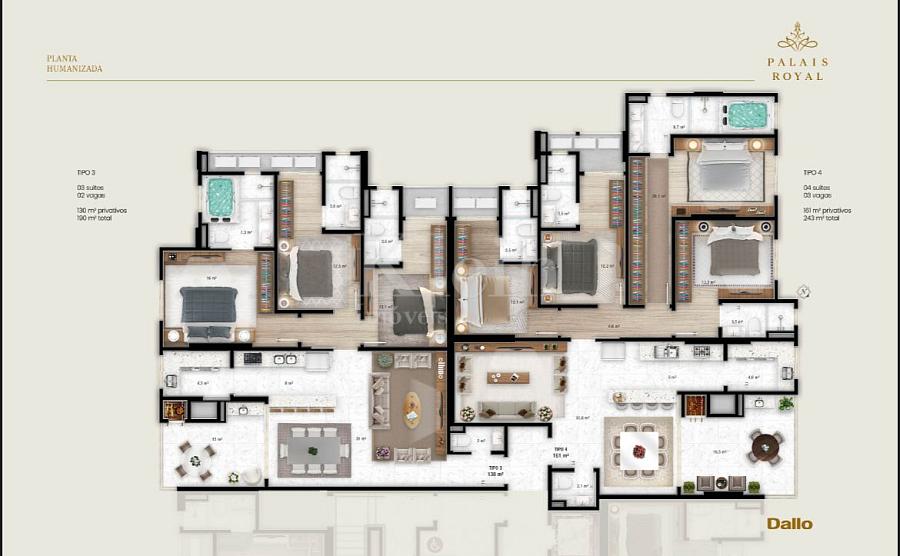 Planta do Palais Royal em Balne�rio Perequ� | Porto Belo