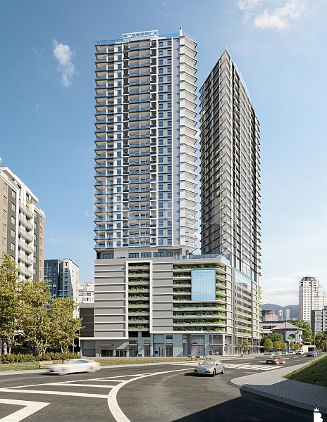 Fachada do Onix Towers Residence em Itapema