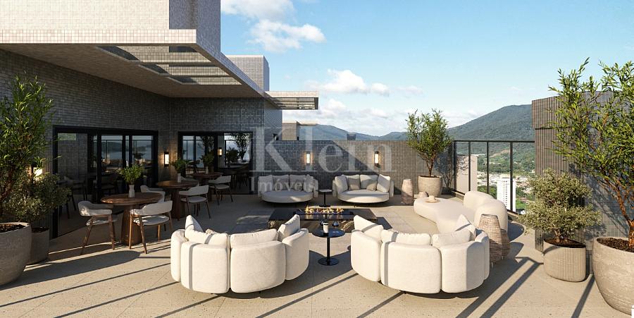 Fire place do Onix Towers Residence em Itapema