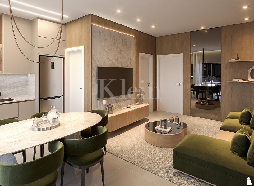 Livng do apartamento do Onix Towers Residence em Itapema