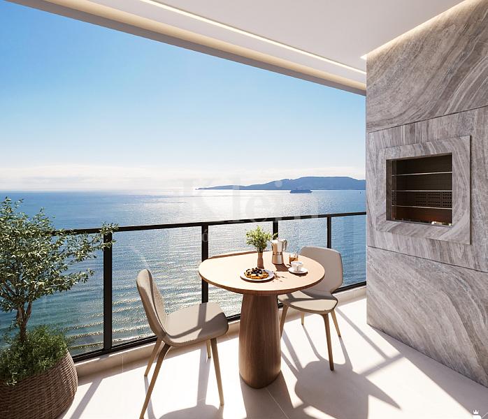 Sacada do apartamento do Onix Towers Residence em Itapema