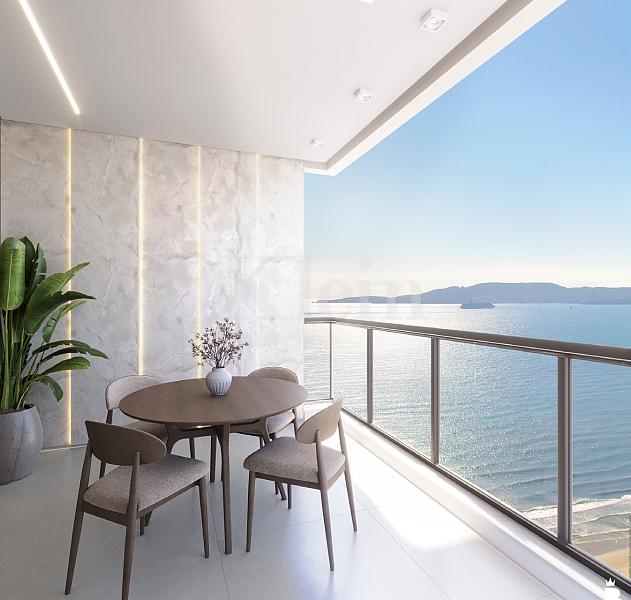 Sacada do apartamento do Onix Towers Residence em Itapema