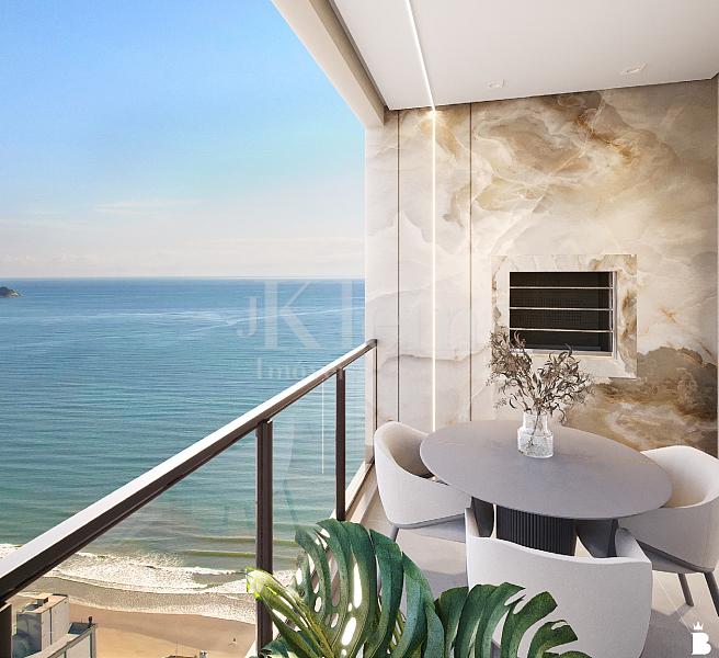 Sacada do apartamento do Onix Towers Residence em Itapema