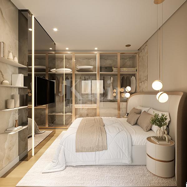 Su�te do apartamento do Onix Towers Residence em Itapema