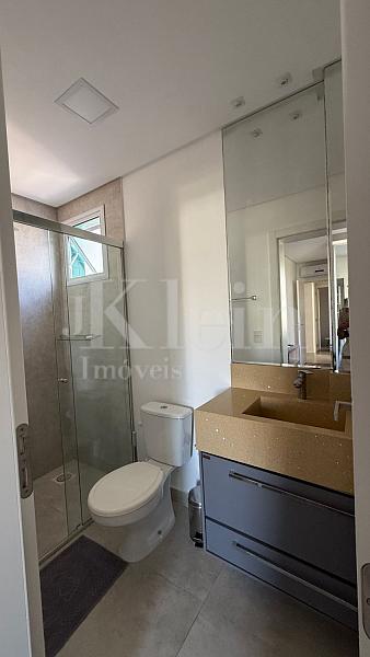 Banheiro do apartamento do Paradiso Residence no Centro em Itapema