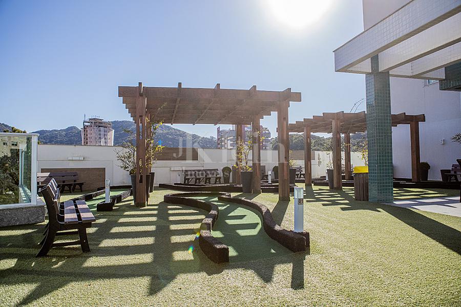 Estar social do Paradiso Residence no Centro em Itapema
