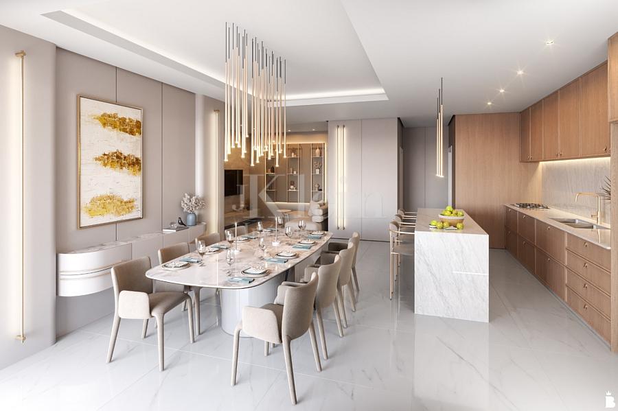 Living do apartamento do Acquamarine Palace Residence em Porto Belo