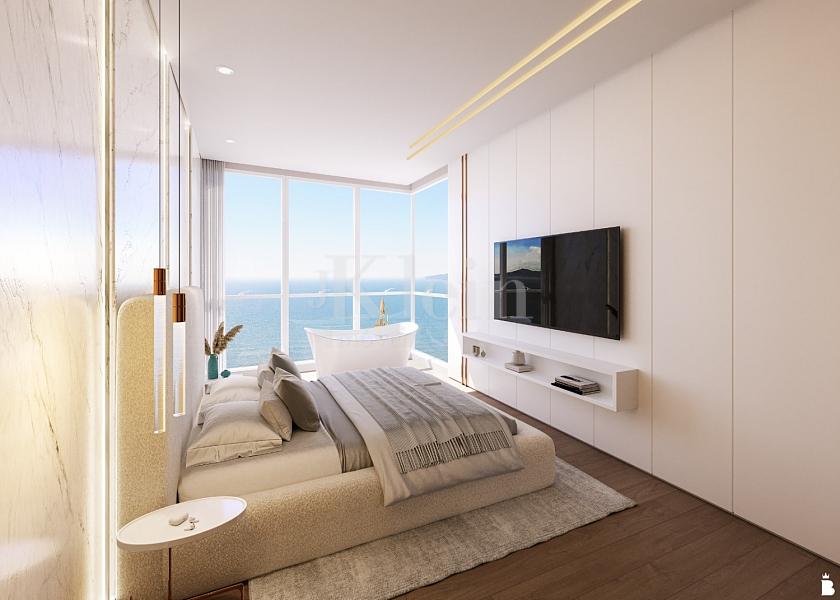 Su�te do apartamento do Acquamarine Palace Residence em Porto Belo