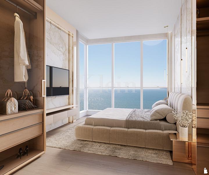 Su�te do apartamento do Acquamarine Palace Residence em Porto Belo