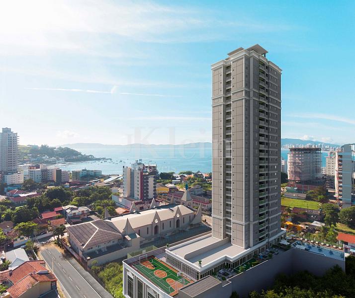 Fachada edif�cio Belmare em Itapema I Centro