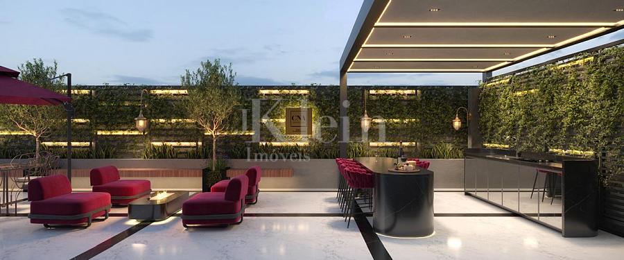 �rea externa do lazer do CNA Latitude Residences na Meia Praia em Itapema