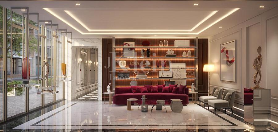 Hall de entrada do CNA Latitude Residences na Meia Praia em Itapema