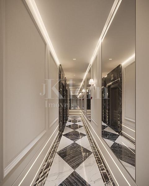 Hall do CNA Latitude Residences na Meia Praia em Itapema