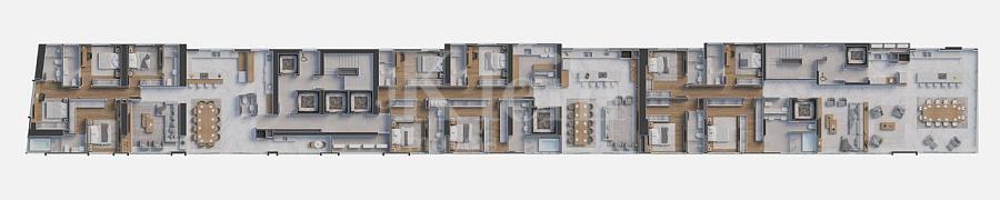 Planta dos apartamentos do CNA Latitude Residences na Meia Praia em Itapema