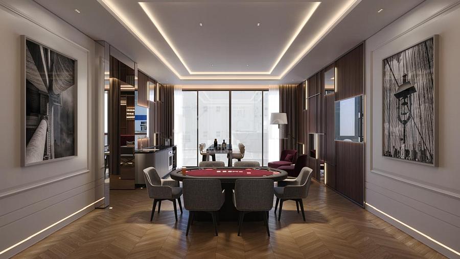 Sala de jogos do CNA Latitude Residences na Meia Praia em Itapema