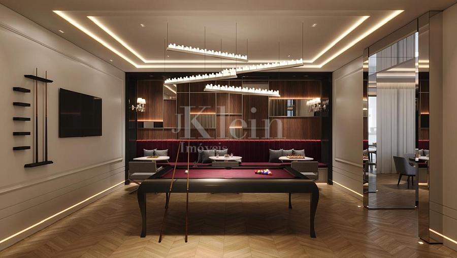 Sala de jogos do CNA Latitude Residences na Meia Praia em Itapema