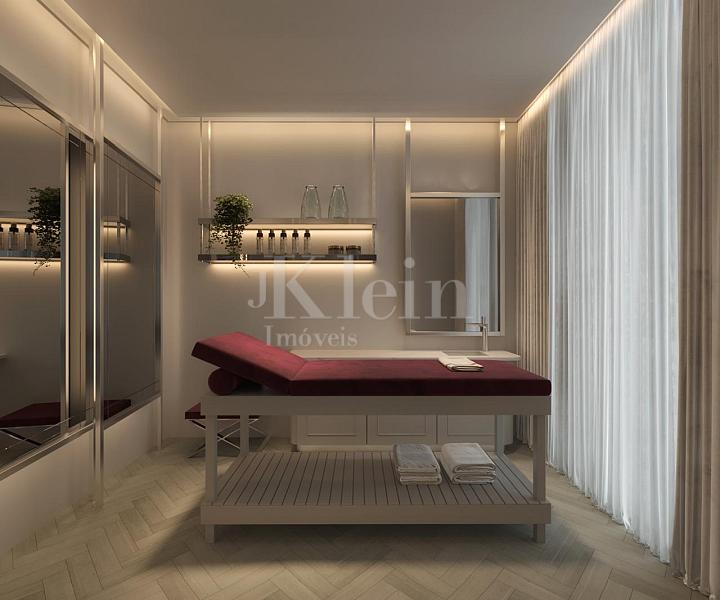 Sala de massagem do CNA Latitude Residences na Meia Praia em Itapema