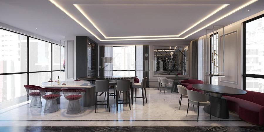 Sal�o de festas do CNA Latitude Residences na Meia Praia em Itapema