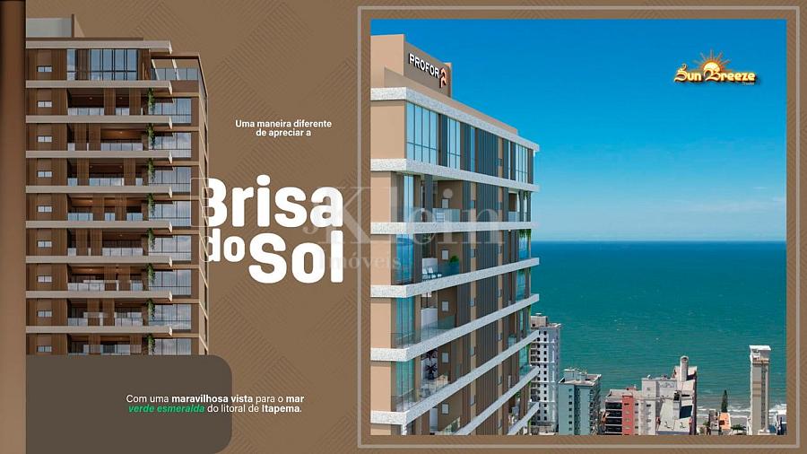 Fachada vista mar do Edif�cio Sun Breeze apartamentos � venda em Meia Praia - Itapema