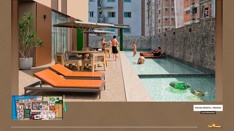 Piscina do Edif�cio Sun Breeze apartamento � venda em Meia Praia - Itapema
