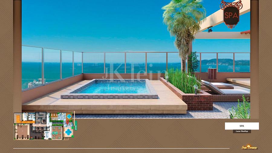 Rooftop jacuzzi do Edif�cio Sun Breeze apartamentos � venda em Meia Praia - Itapema