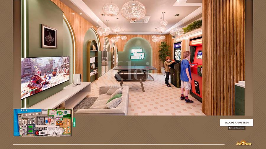 Sala de jogos Teen do Edif�cio Sun Breeze apartamento � venda em Meia Praia - Itapema
