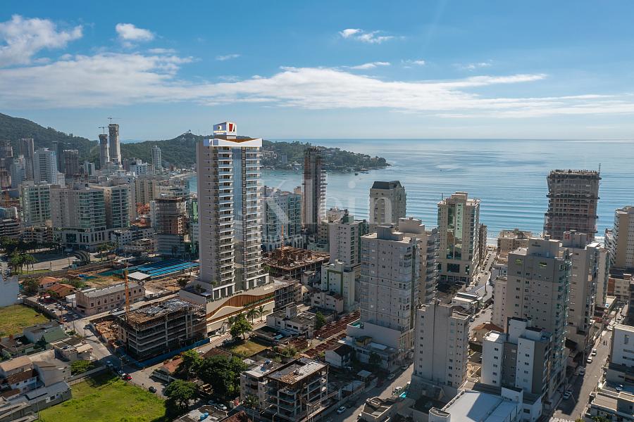 Vista a�rea da fachada do Domo 130 no Centro em Itapema