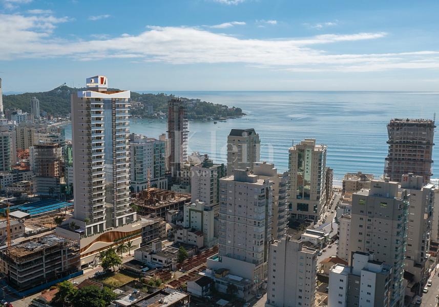 Vista a�rea da fachada do Domo 130 no Centro em Itapema