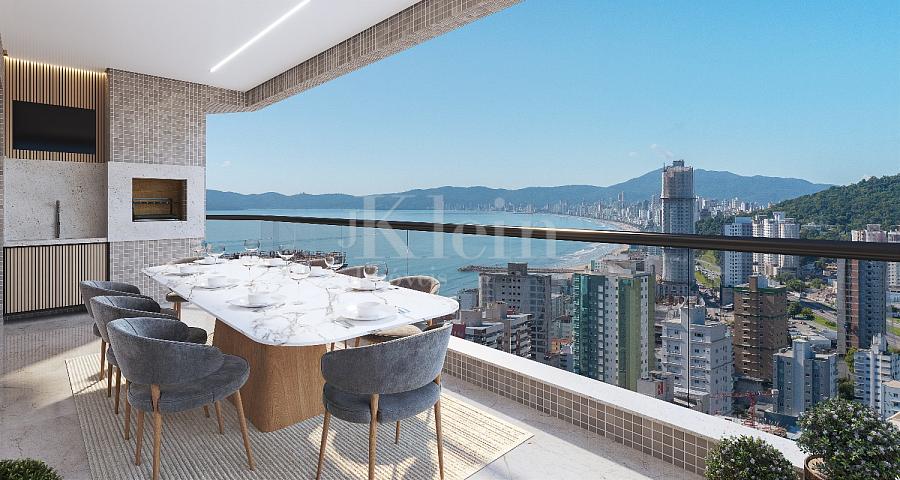 Sacada do apartamento � venda no Domo 130 no Centro em Itapema