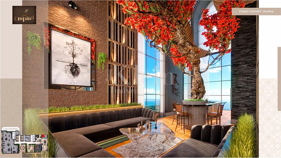 Espa�o gourmet do rooftop do Empire 234 no Centro em Itapema