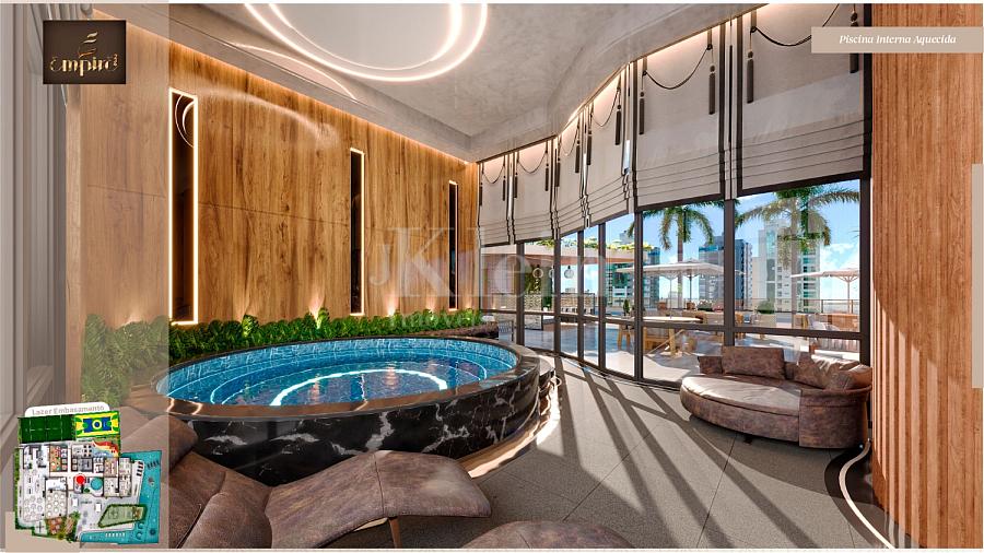 Piscina interna do Empire 234 no Centro em Itapema