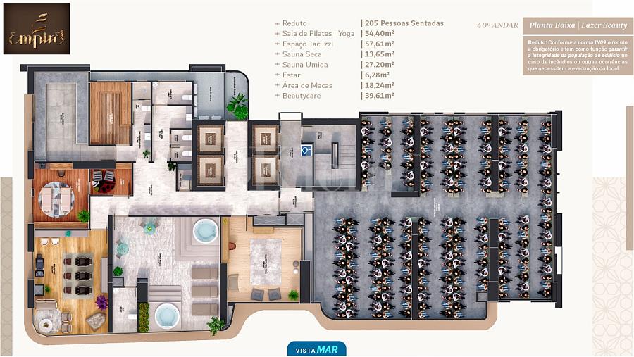 Planta do lazer beauty do Empire 234 no Centro em Itapema