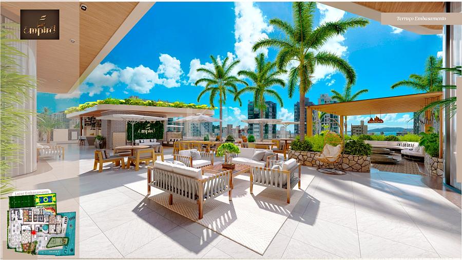 Terra�o do lazer do Empire 234 no Centro em Itapema