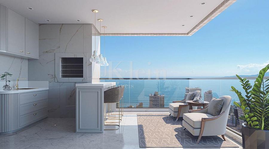 Sacada Vista do Berilo Palace Residence apartamento � venda em Meia Praia Itapema