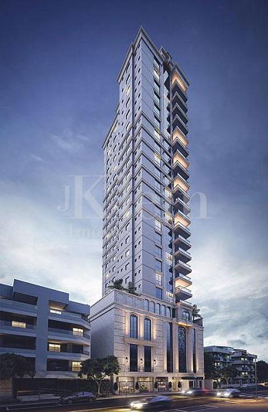 Fachada noturna do Berilo Palace Residence apartamento � venda em Meia Praia Itapema