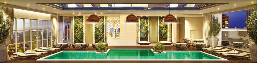 Piscina t�rmica do edif�cio El Elyon Residence apartamento � venda em Meia Praia Itapema