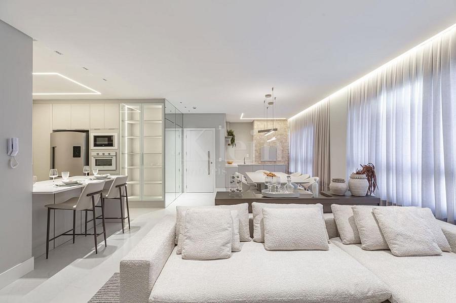 Sala de Estar do Edif�cio Villa Aurora Residence apartamentos � venda em Meia Praia Itapema