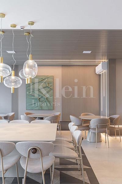 Sal�o de festas do Edif�cio Villa Aurora Residence apartamentos � venda em Meia Praia Itapema