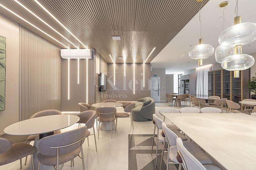 Sal�o de festas do Edif�cio Villa Aurora Residence apartamentos � venda em Meia Praia Itapema