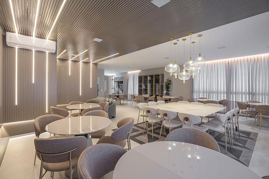 Sal�o de festas do Edif�cio Villa Aurora Residence apartamentos � venda em Meia Praia Itapema