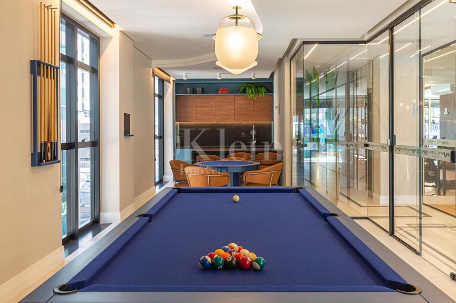 Sal�o de jogos do Edif�cio Villa Aurora Residence apartamentos � venda em Meia Praia Itapema