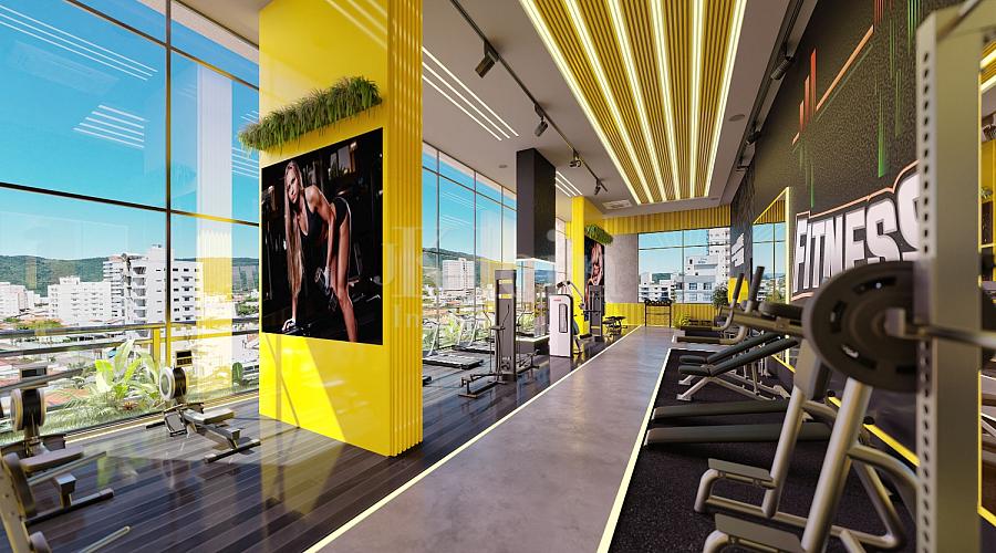 Espa�o fitness do The Porto Plaza no Balne�rio Perequ� em Porto Belo