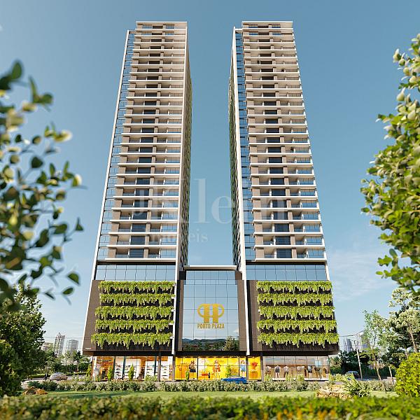 Fachada frontal do The Porto Plaza no Balne�rio Perequ� em Porto Belo