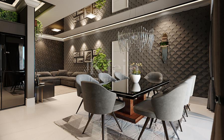 Living do apartamento � venda no The Porto Plaza no Balne�rio Perequ� em Porto Belo