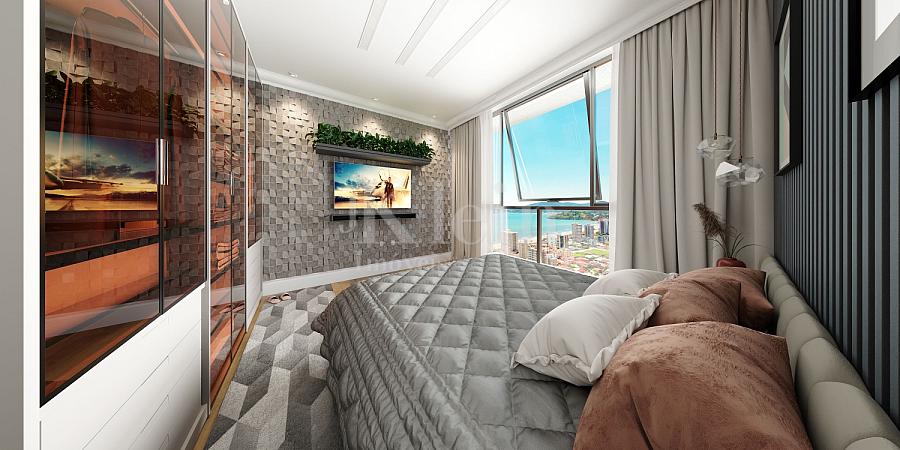 Su�te do apartamento � venda no The Porto Plaza � Balne�rio Perequ� em Porto Belo