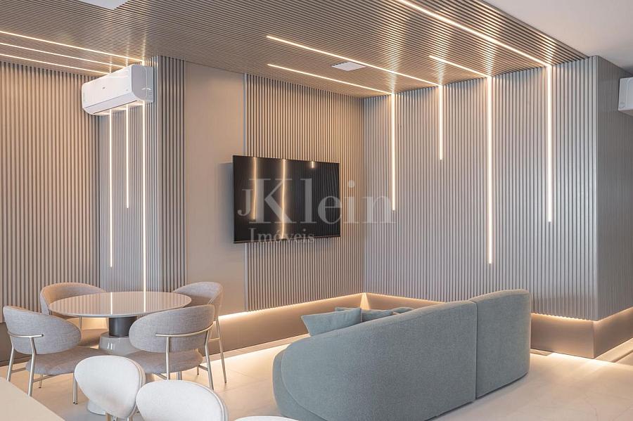 Sal�o de festas do Edif�cio Villa Aurora Residence apartamentos � venda em Meia Praia Itapema