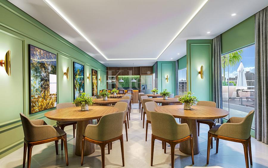 Espa�o gourmet do Green Ville Home Club na Meia Praia em Itapema